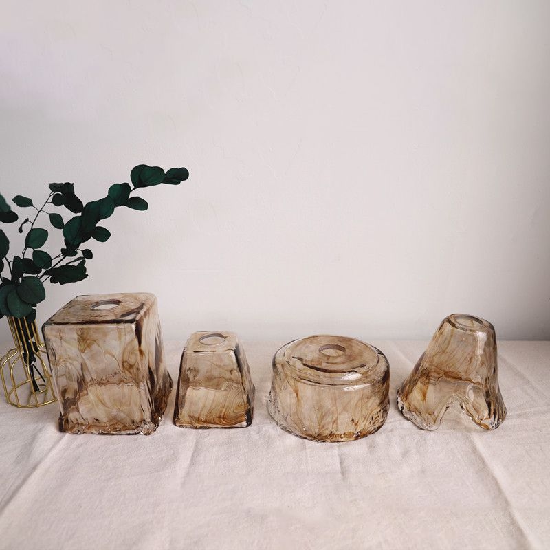 Binnen 1-Bulb Down Light Wall SCONCE LICHTING INDUSTRIËLE BRUIN GLAS SCONCE LICT BEMIDING