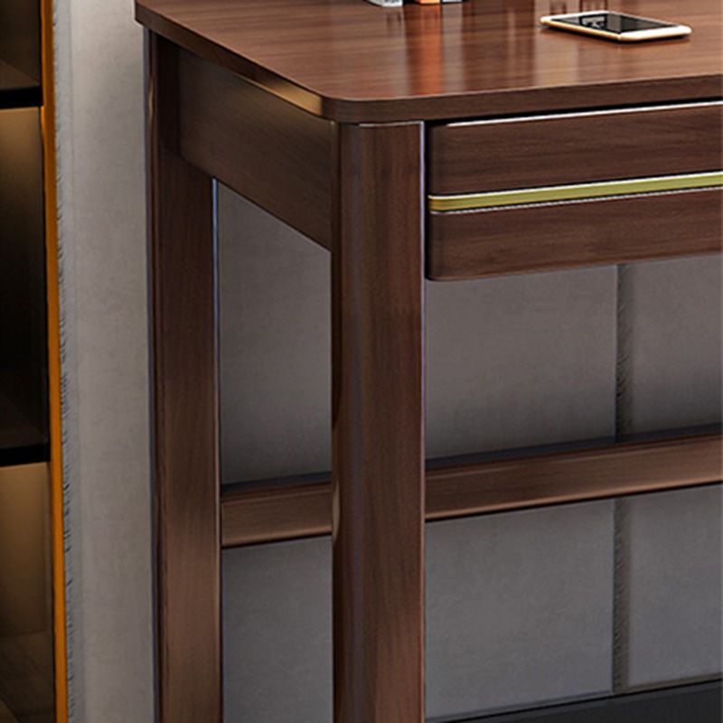 Modern Rubberwood Writing Desk 23.6" W Home Office Desk in Matte Finish
