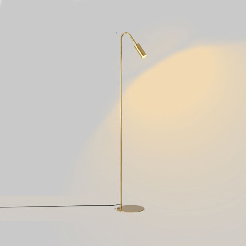 Metal Linear Shape Floor Lighting Modern 1 Light Floor Light