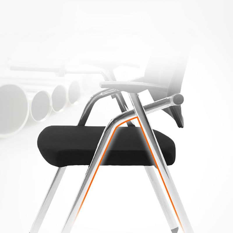 Mesh Mid Back Conference Chair Contemporary Fixed Arms Office Chair