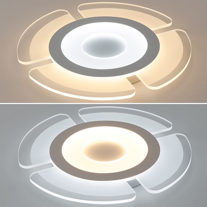 Simplicidad contemporánea LED TECHINE TODO ACRYLIC SHADE CREATIVO FIJA DE ILUMBACIÓN DE MONTAJE DE MONTAJE DE MONTAJE