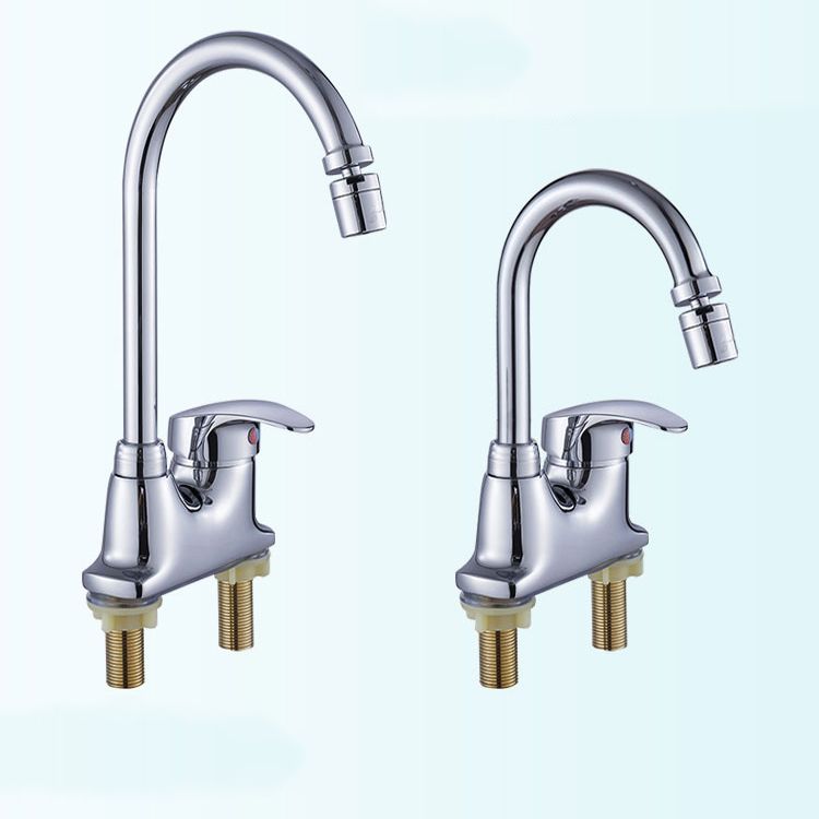 Contemporary Single Level Kitchen Faucet Lead Free Faucet in Chrome