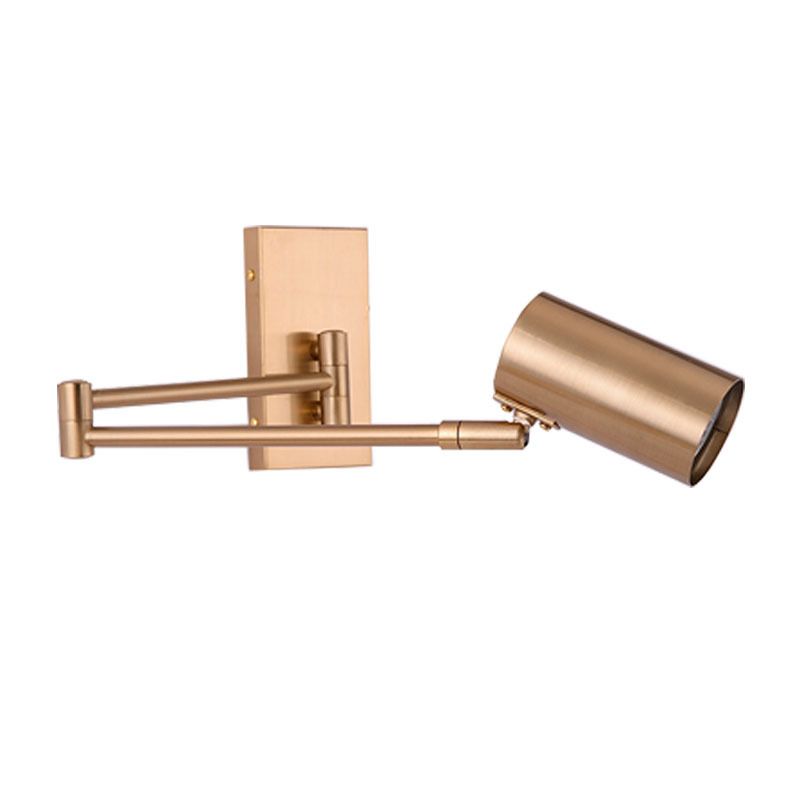 Modern Style Curved Arm Shape Wall Sconce Ceramic 1 Sconce Light in Gold / Black