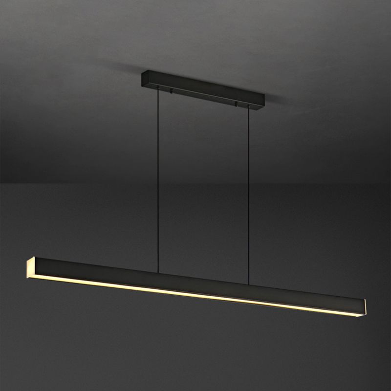 Lámparas lineales de lámparas de luz de cobre de estilo simple lámparas colgantes de restaurantes lineales de 1 luces