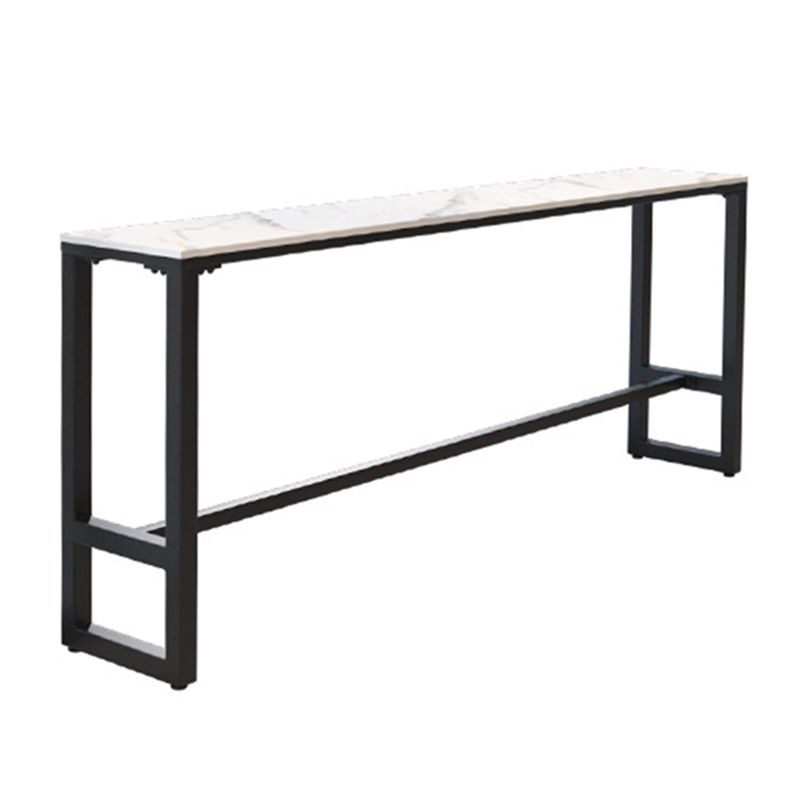 Contemporary Rectangle Bar Table Set 1/3/5 Pcs Iron Frame Bar Table and Stools