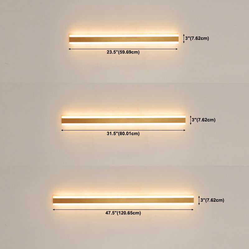 Linearer Schatten Metall Wandleuchte moderne Stil 1 Lichtwandhalterung Beleuchtung in Gold