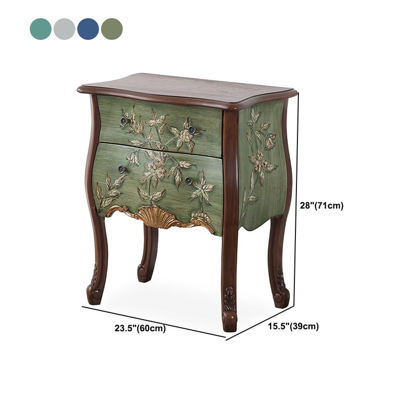 Mid-Century Modern Cabinet Fretwork Hand Painted Side Cabinet