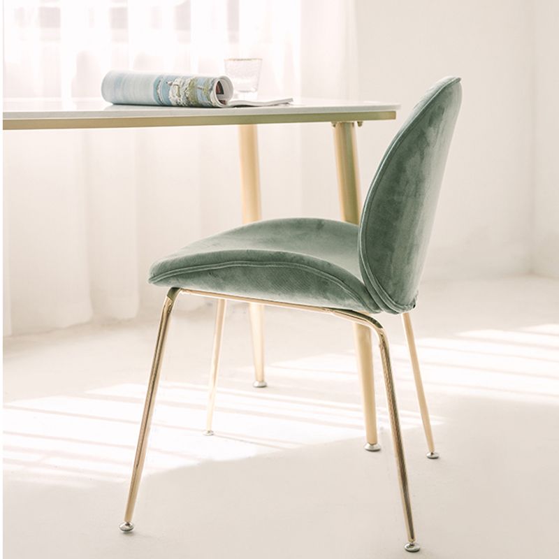 Glam Style Dining Chair Upholstered Dining Side Chair for Indoor
