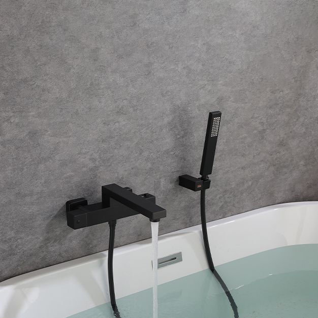 Modern Bathroom Faucet Wall Mounted Fixed Knob Handle Faucet Tub
