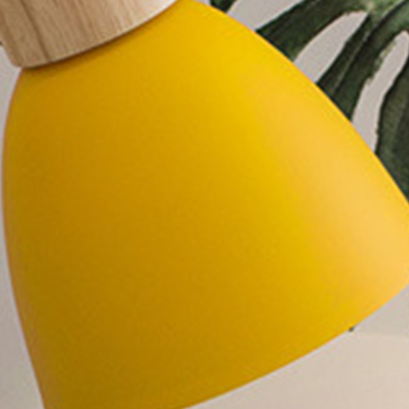 Wooden Simplicity Wall Sconce Colorful Metal Wall Mounted Lamp for Sitting Room