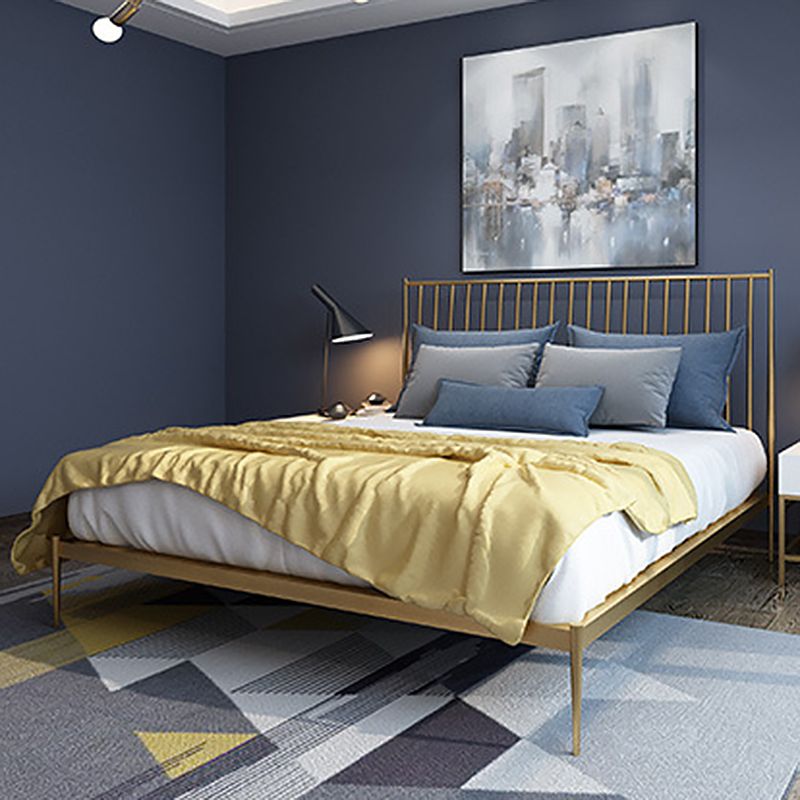 Metal Headboard Standard Bed Open-Frame Bed with Custom Legs