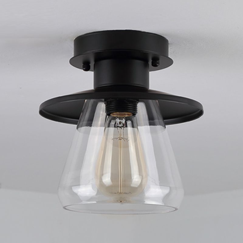 1-Licht-Unterputzleuchte Traditionelle Unterputzleuchte mit Glasschirm