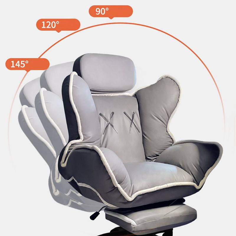Contemporary Office Chair Nylon Base Swivel Rolling Task Chair with Wheels