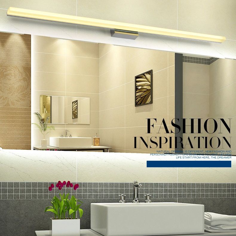 Elongated Vanity Light Fixtures Modern Simplicity Acrylic Wall Mount Lamp for Bathroom