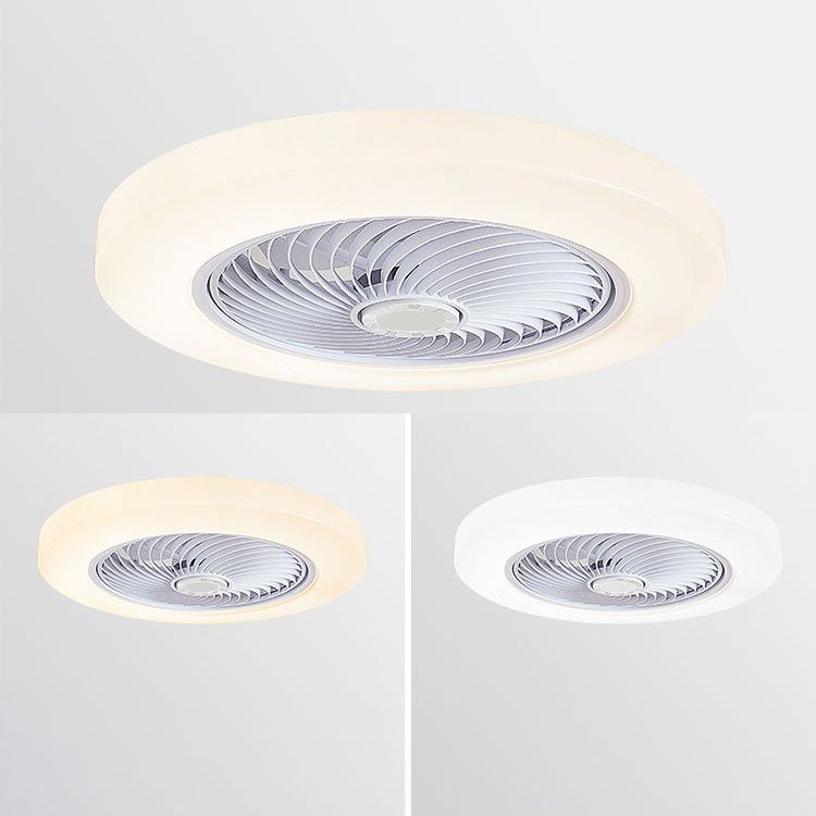 Makkaronstil Rundlüfter Lüfter Licht Acryl Schlafzimmer LED Semi Flush Mount Leuchte