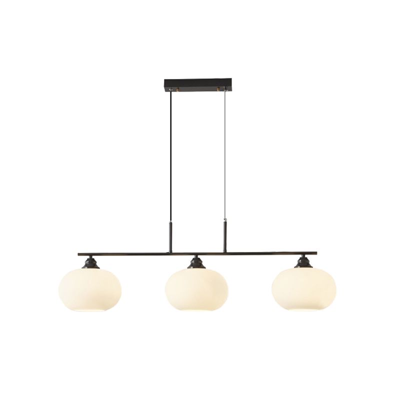 Modern Golden/Black Ceiling Light Metal/Glass Kitchen Island Lighting for Home