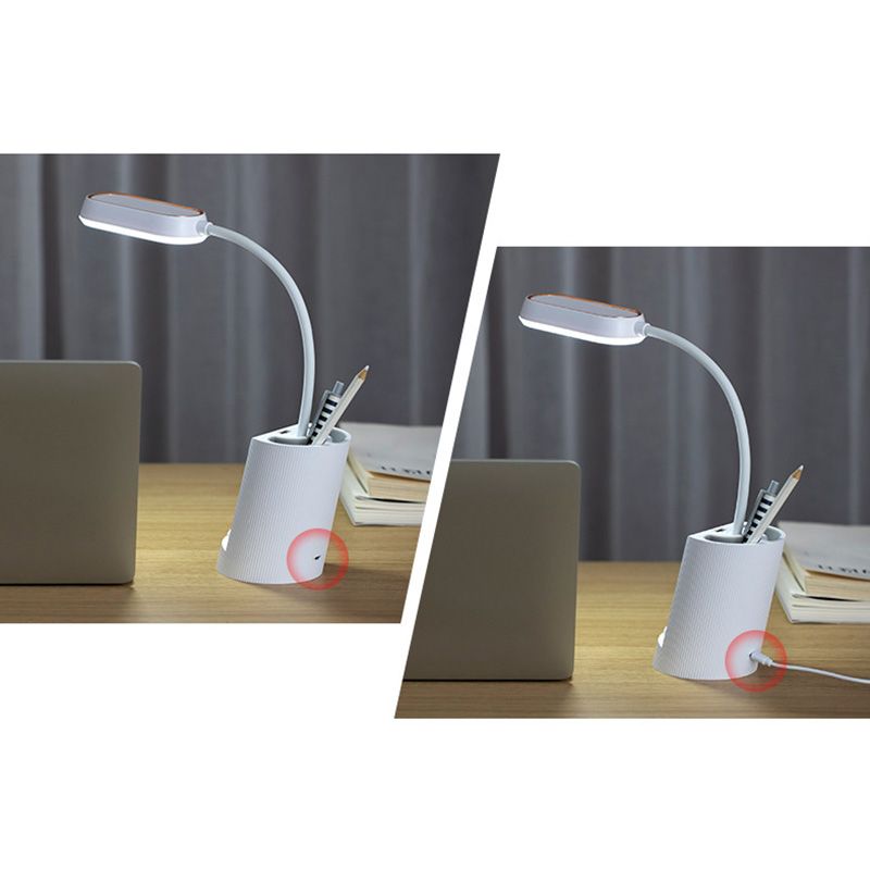 Lampe de table légère de table moderne avec port USB Plastique 1 lampe de table légère