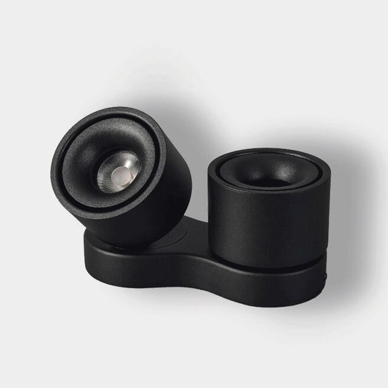 Plafonnier LED de forme cylindrique moderne, montage encastré en aluminium pour salon