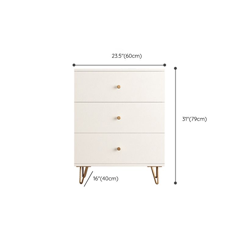 White Contemporary Chest Wood Storage Chest Dresser for Bedroom , 15.7" Wide