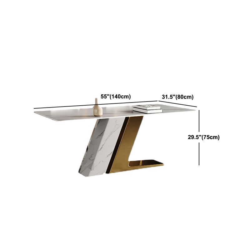 Glam Dining Table Set 1/4/5/7 Pcs Rectangle Dining Table with Wingback Chairs