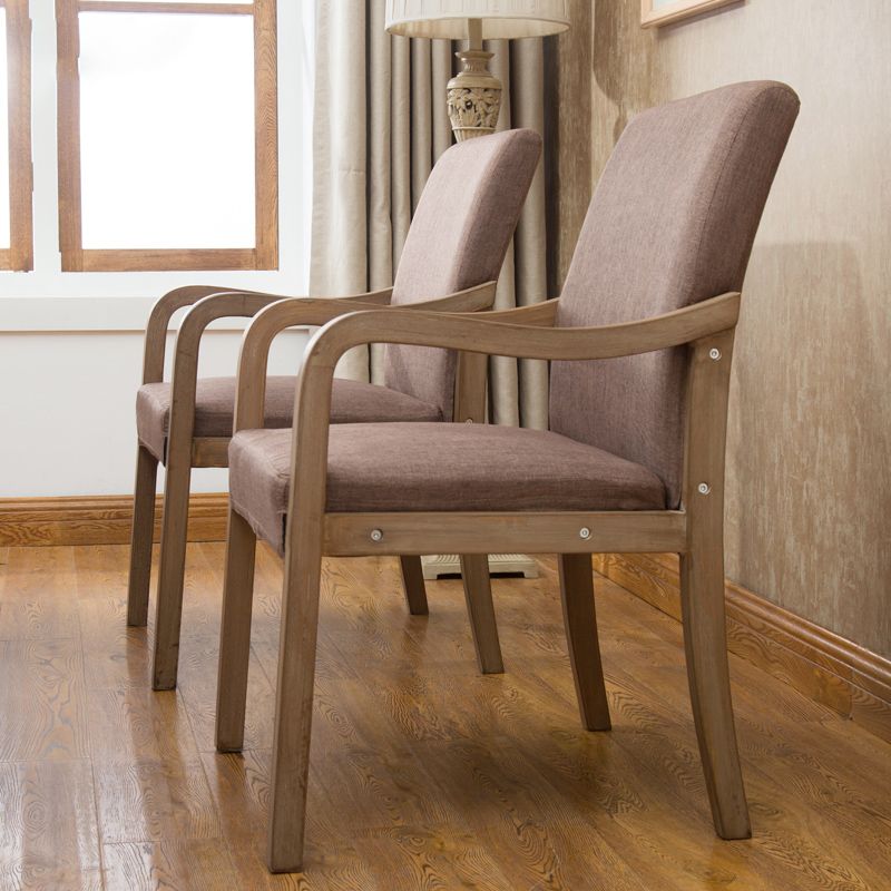 Chaise de salle à manger en bois rembourrée à dossier solide de fauteuil de maison contemporaine