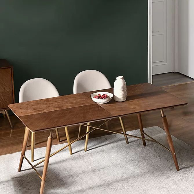 Solid Wood Dining Table Set 1/2/3/5 Pieces Modern Rectangle Dinette Set