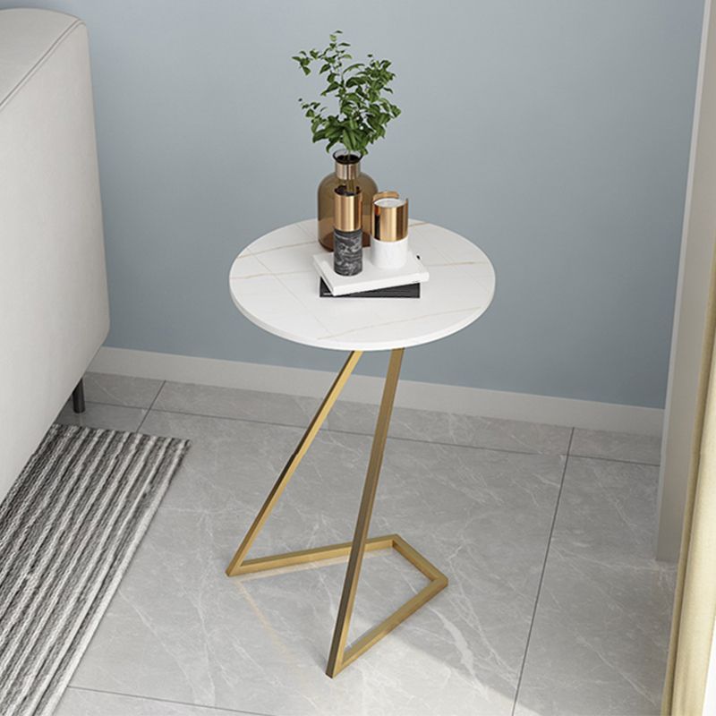 Contemporary Frame End Table Round Side End Table for Living Room
