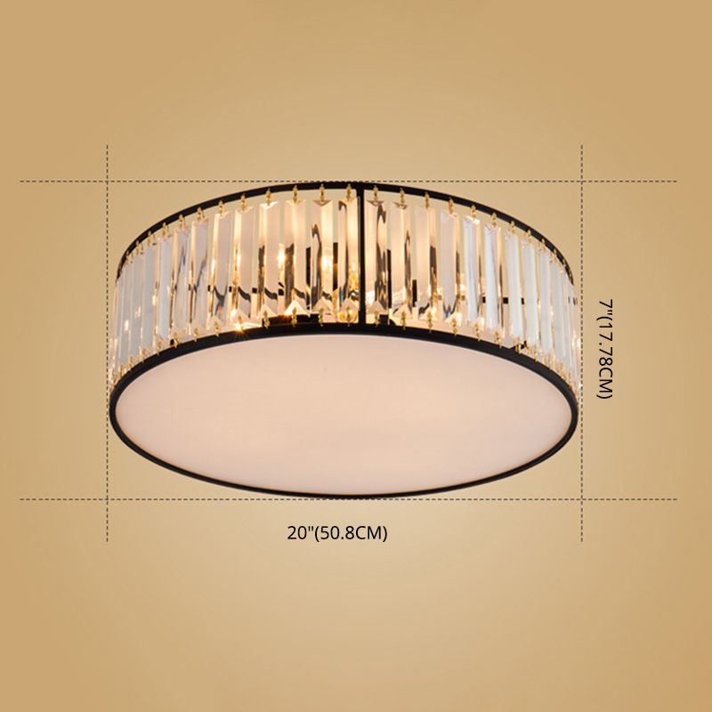 Lámpara de araña de cristal circular moderna y sencilla, cuerpo de lámpara de hardware de la Sala de estar