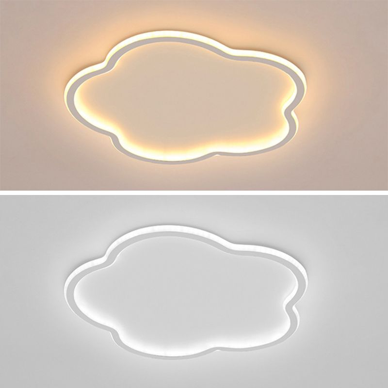 Flower Bedroom Flush Ceiling Light Metal LED Simplicity Flush Mount Light Fixture