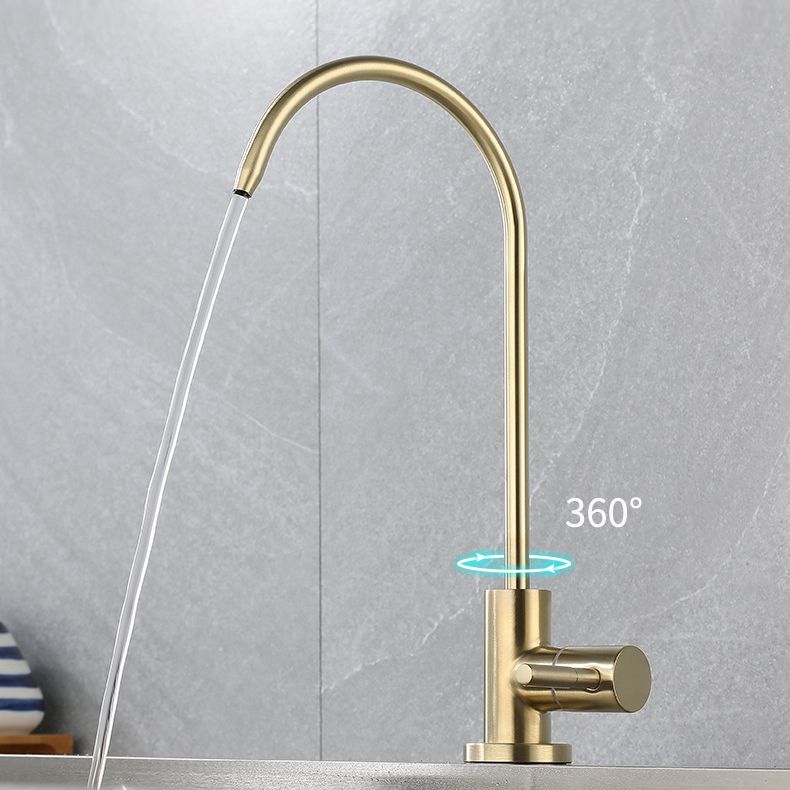 Contemporary Single Handle Kitchen Faucet Pull Down 1-Hold Bar Faucet with No Sensor