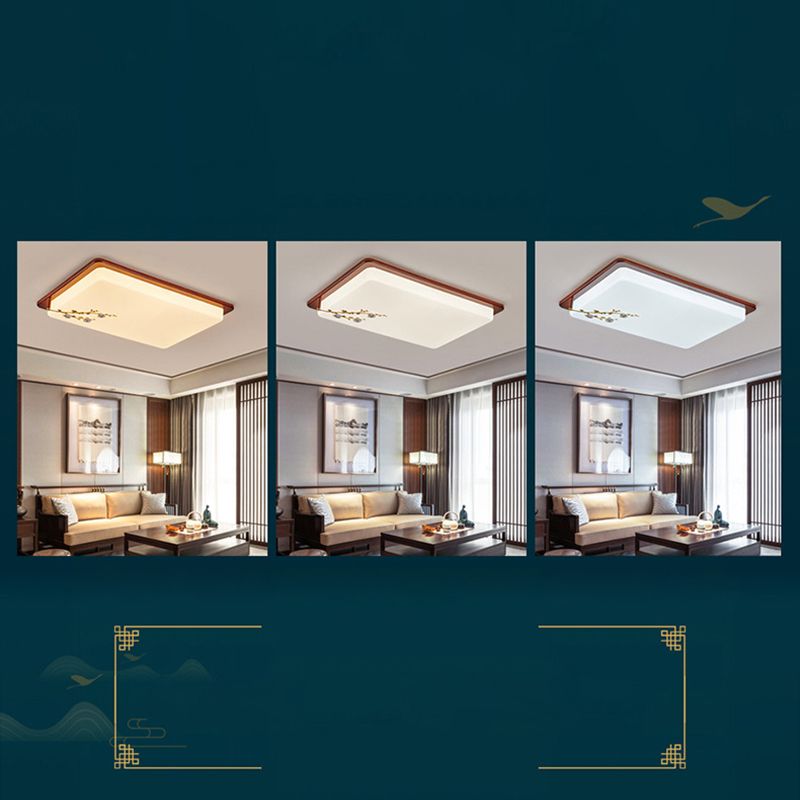 Weiße geometrische Deckenleuchte, minimalistische Acryl-LED-Einbauleuchte mit Keramikrosette