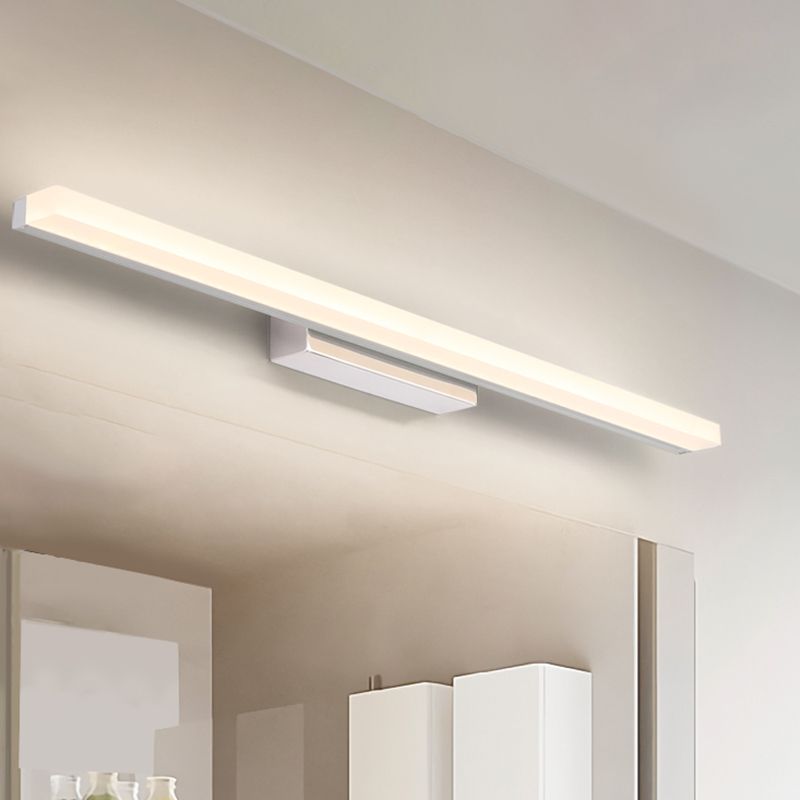 Langstreifen LED -Waschtischlichter mit Acrylschatten moderner Spiegel vorderen Licht