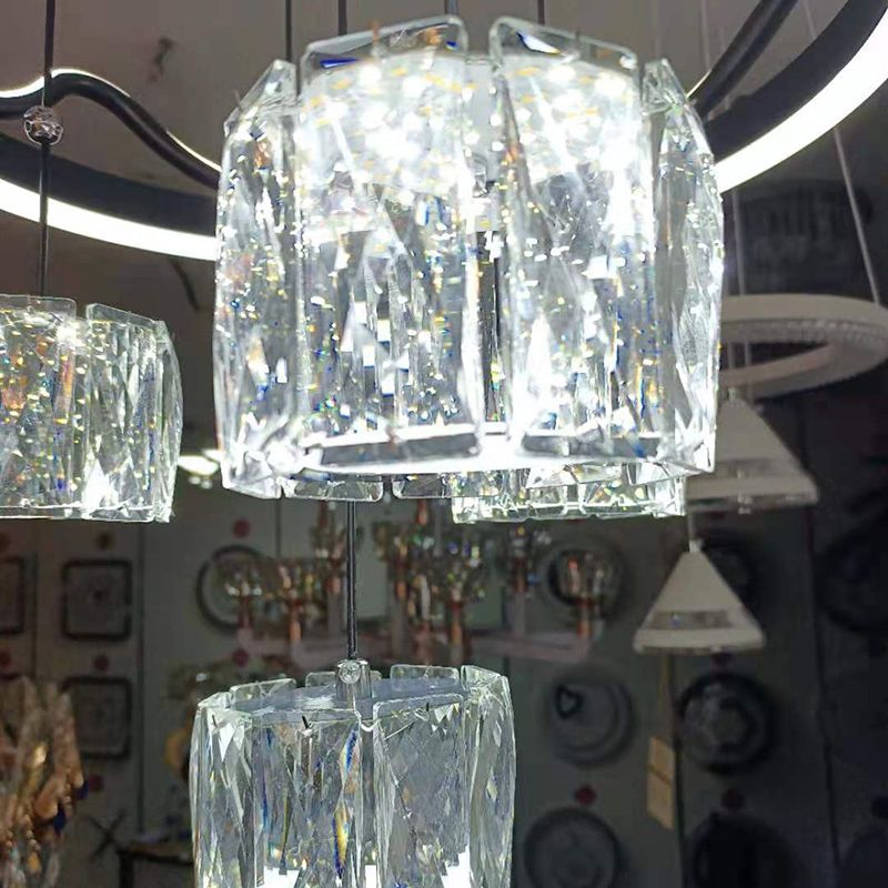 Ultra-moderner Einfachheit Ring Hanging Deckenleuchte Kristall Suspension Anhänger Licht für das Restaurant