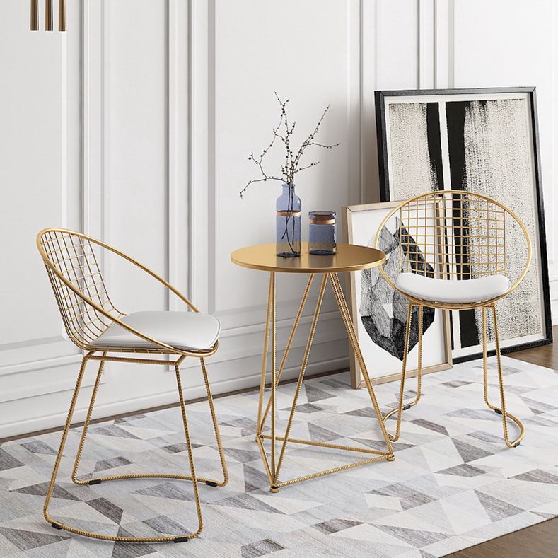 Traditionele luxe eettafel rond eetkamermeubilair, 19,7 "L x 19,7" B x 25,6 "H