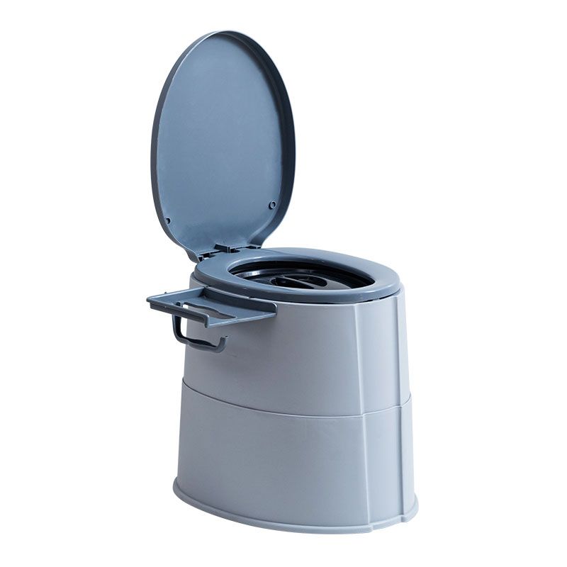 Contemporary Plastic Toilet Floor Mounted Toilet Bowl with Toilet Seat for Washroom
