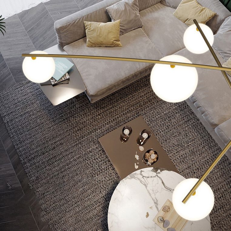 Spoetnik plafondmontage lichtarmatuur moderne stijl glazen semi-inbouwverlichting