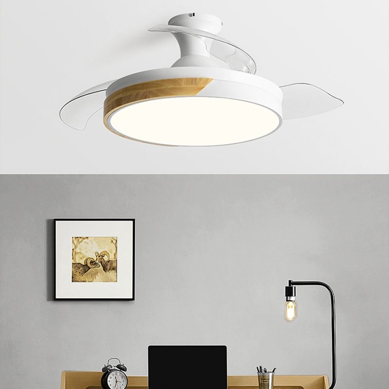 Metal Circular Ceiling Fan Light Nordic LED Ceiling Mounted Light