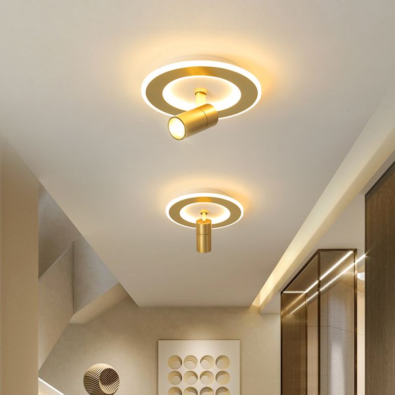 Modern LED Flush Mount 1 Spotlight Metal Ceiling Mounted Light for Hallway