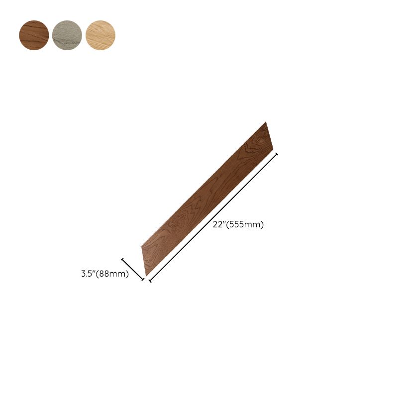 Traditional Wood Flooring Tiles Solid Wood Click-Locking Water Resistant Side Trim Piece