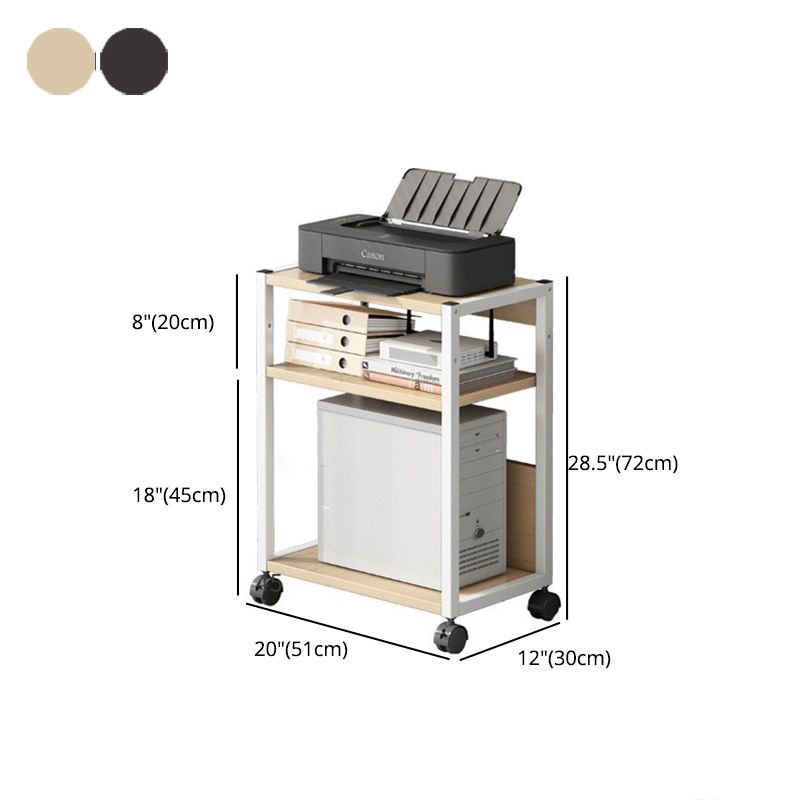 Industrialstil Holzbuchhandel Etagere Bücherregal mit Zauberer Rädern für Büro