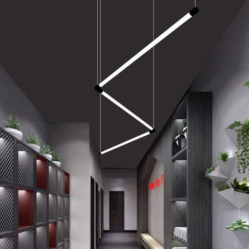 Linear Island Light Fixture Modern Island Lighting Metal Island Pendants 1 Light