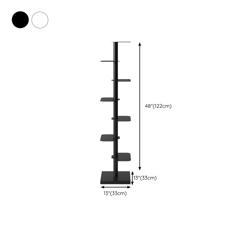 Corner Shelf Bookcase Modern Style Metal Multi Tiers Bookcase
