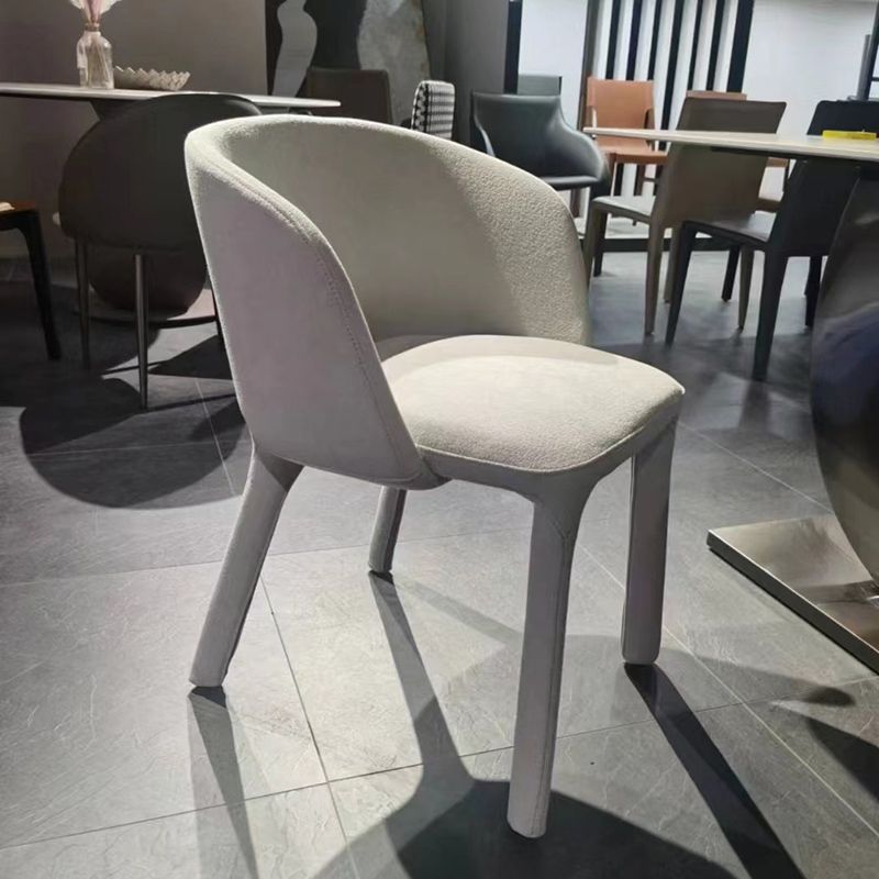 Contemporary Parsons Chairs Upholstered Dining Chairs with Metal Legs