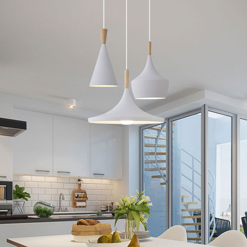 Macaroon Modern Hanging Lamps Aluminium Pendant Pending Lighting Fixtures pour le salon