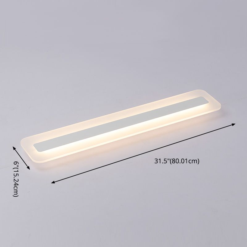 Luminaria LED lineal de montaje empotrado con pantalla acrílica para pasillo y porche