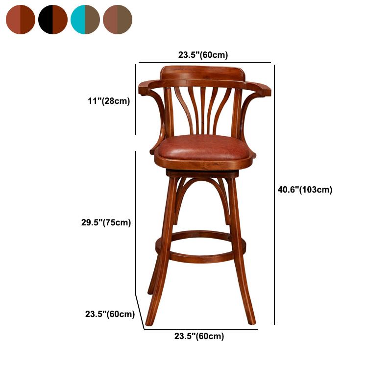 Industrial Solid Wood Bar Table Set 1/3/4/5 Pieces Counter Table with High Stools