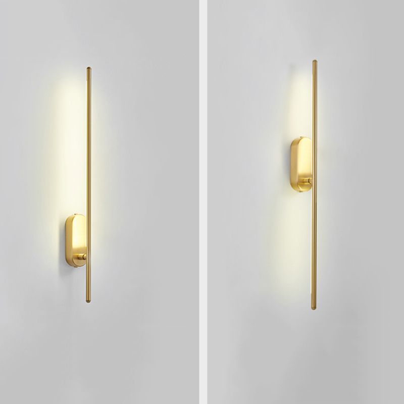 Moderne, prägnante Innenleitwandlampe Kupfer linearer Wandleuchten mit Acrylschatten