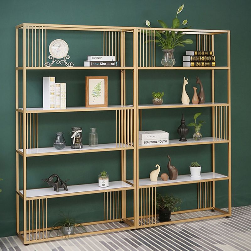 Vertical Open Shelf Bookcase Metal Etagere Book Shelf for Bedroom