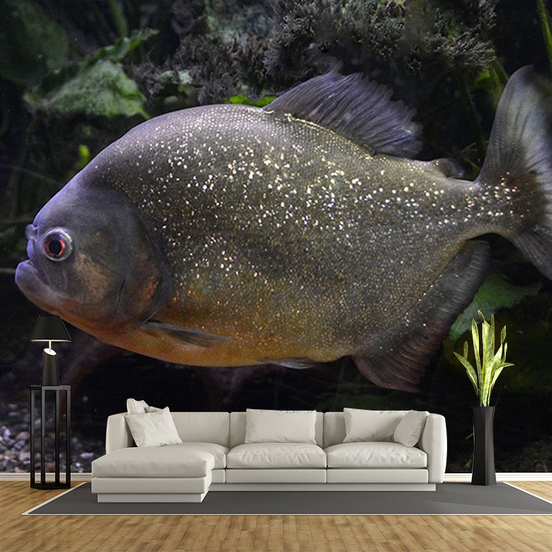Pleasing Wall Mural Tropical Fish Print Living Room Wall Mural