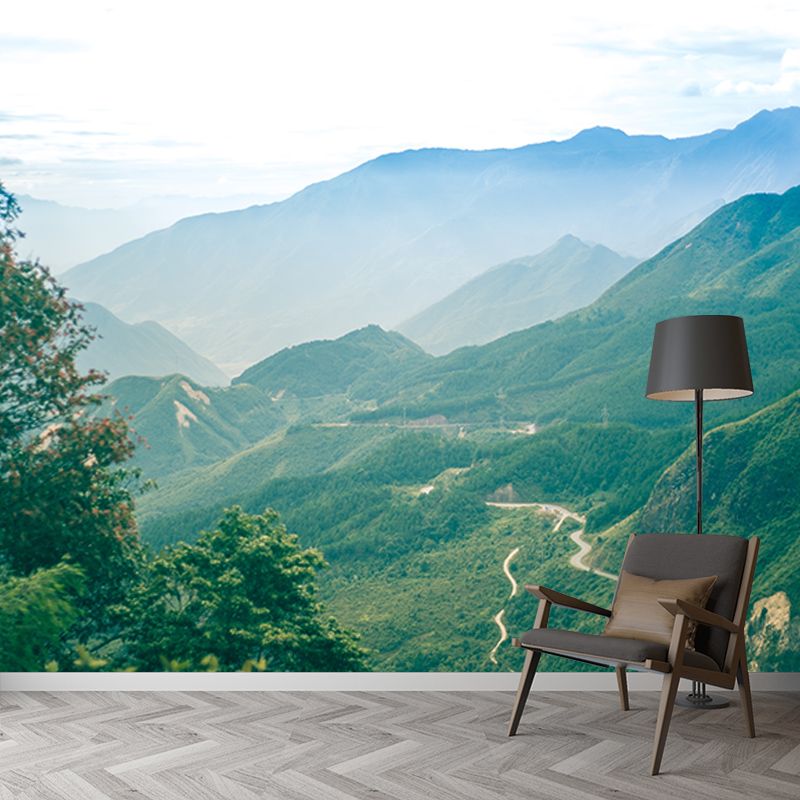 Environmental Wall Mural Wallpaper Majestic Mountains Living Room Wall Mural